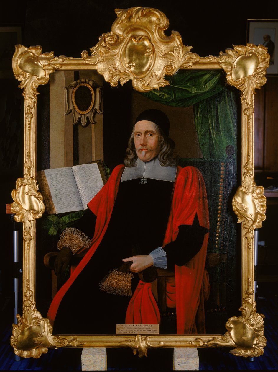 "Sir Edward Coke, Lontoon levyttäjä", 1615 tekijältä Gilbert Jackson
