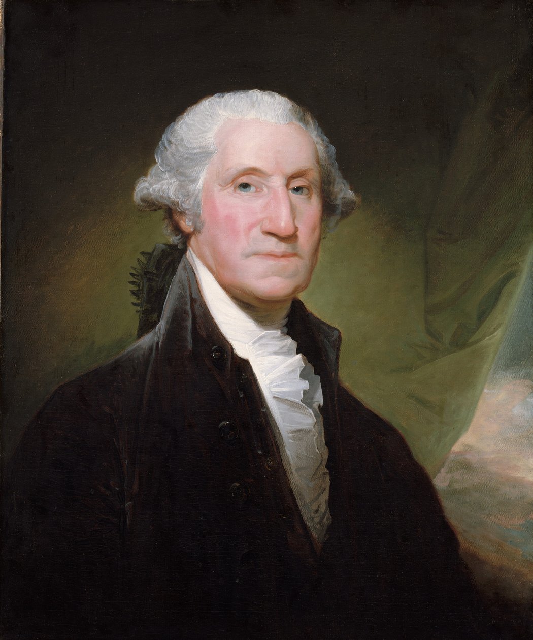 George Washington (1732-99) (öljy kankaalle) tekijältä Gilbert Stuart