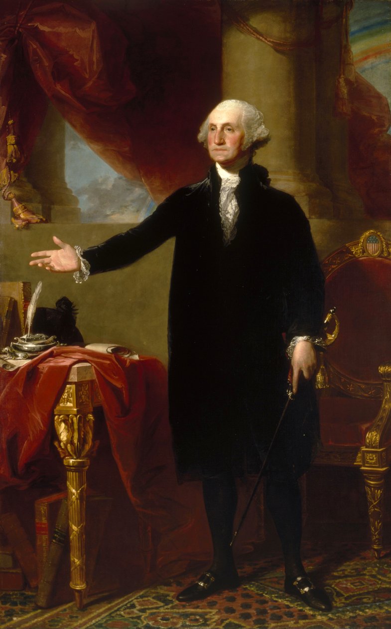 George Washington (Lansdownen muotokuva) tekijältä Gilbert Stuart