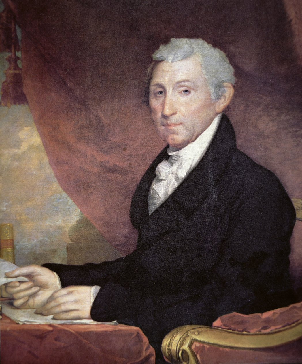 James Monroe (1758-1831) (värinen lito) tekijältä Gilbert Stuart