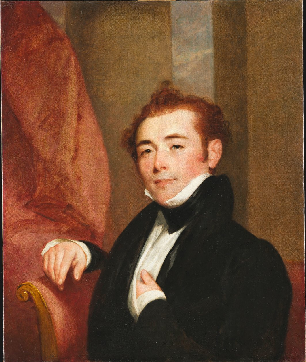 Taidemaalari John Lewis-Brownin isän George Brownin muotokuva, 1825. tekijältä Gilbert Stuart
