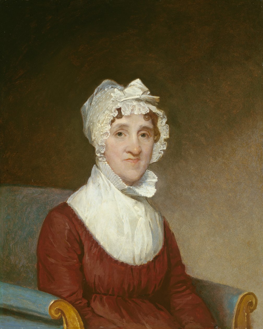Sarah Homes Tappan (rouva Benjamin Tappan), 1814 (öljy puulle). tekijältä Gilbert Stuart