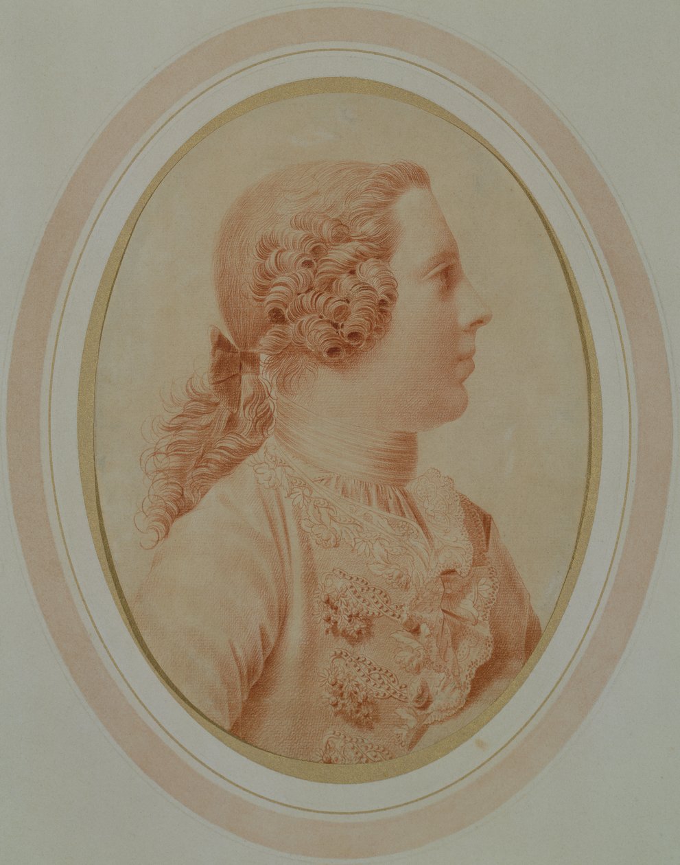 Muotokuva Charles Edward Stuartista, alias "Bonnie Prince Charlie" (1720-88) (punainen liitu) tekijältä Giles Hussey