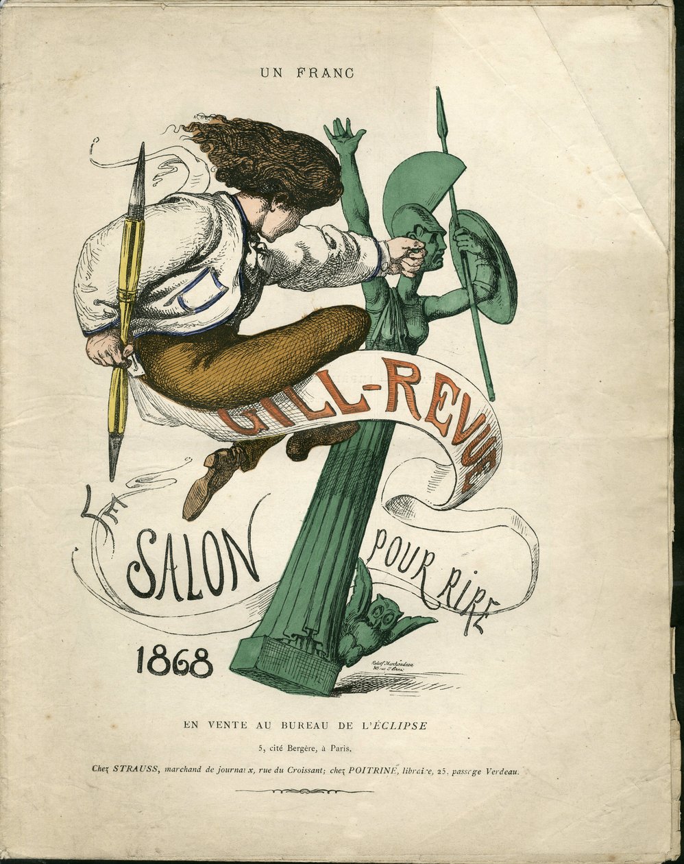 Kuvitus Louis Alexandre Gosset de Guines dit Gillistä (1840-1885) Gill-Revuen kanteen tekijältä Gill