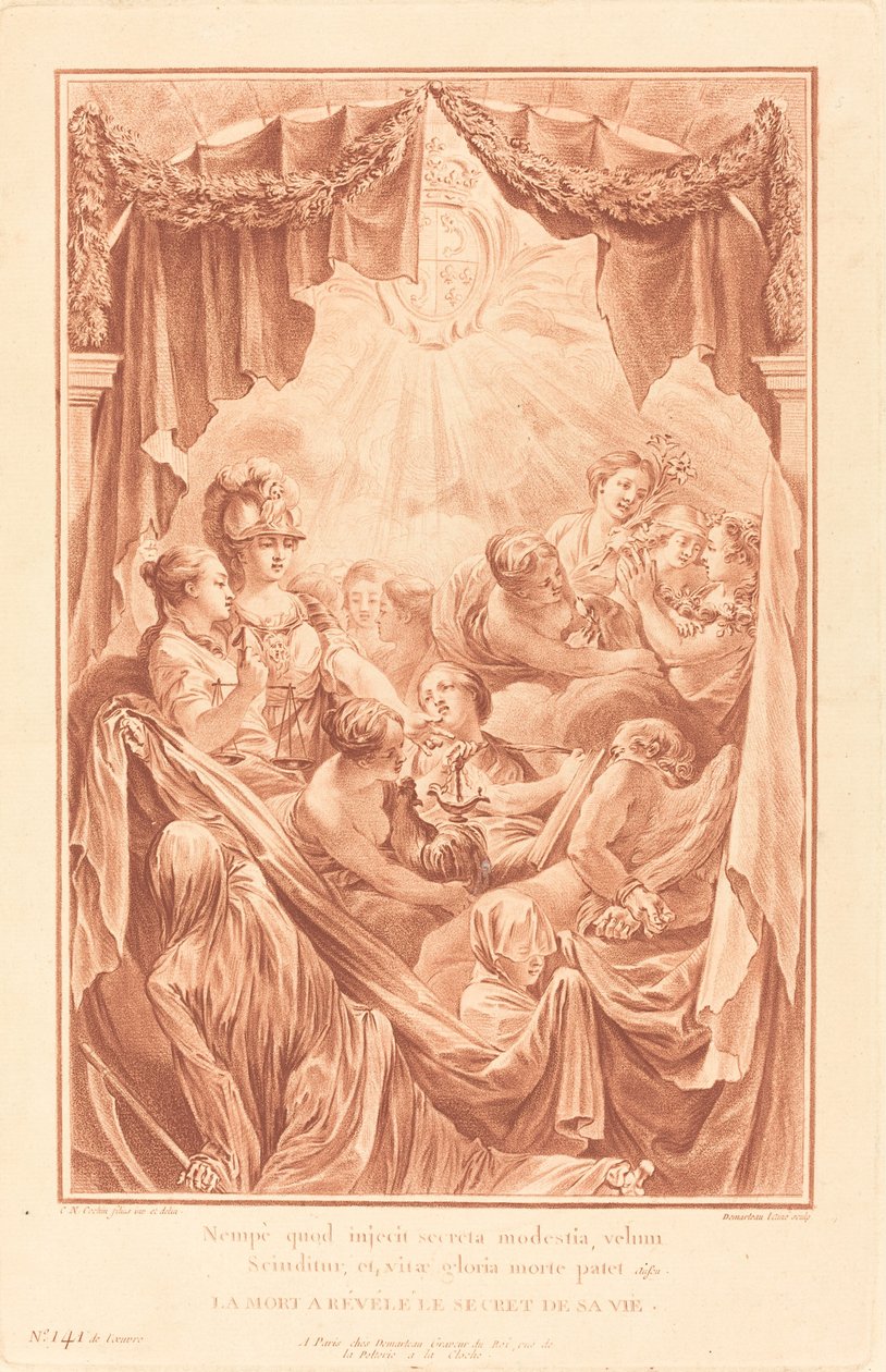 Allegoria Dauphinin kuolemasta, 1767. tekijältä Gilles Demarteau