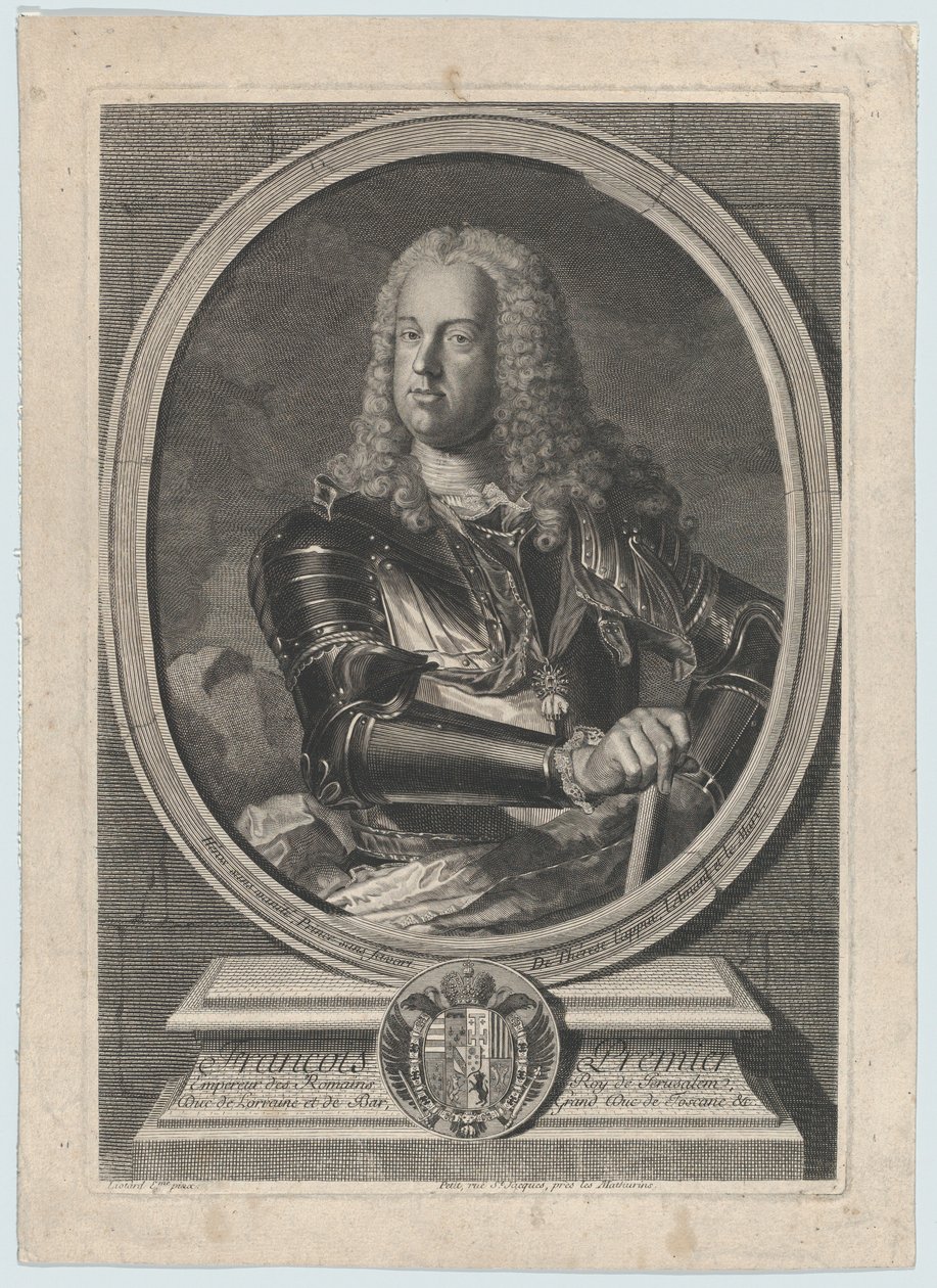 Francis I:n muotokuva, n. 1745. tekijältä Gilles Jacques Petit