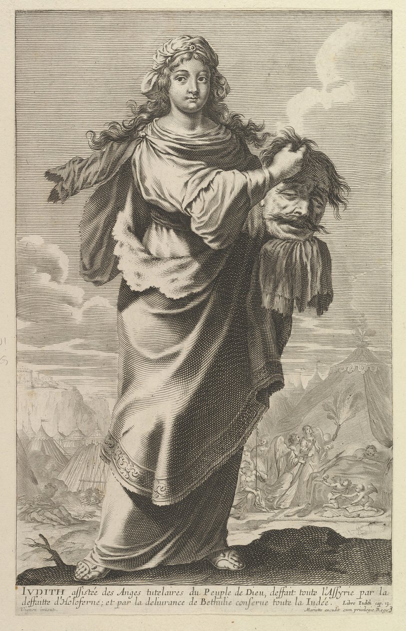 Judith, 1647. Tekijät: Gilles Rousselet, Abraham Bosse. tekijältä Gilles Rousselet and Abraham Bosse