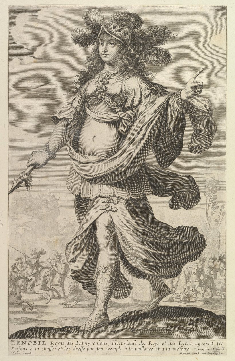 Zenobia, 1647. Tekijät: Gilles Rousselet, Abraham Bosse. tekijältä Gilles Rousselet and Abraham Bosse