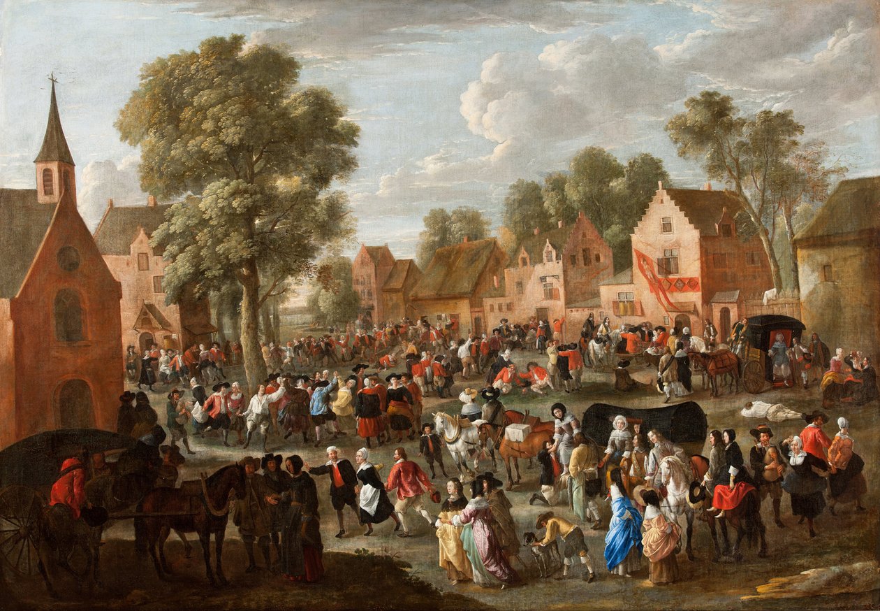 Kylän huvipuisto tekijältä Gillis van Tilborgh the younger
