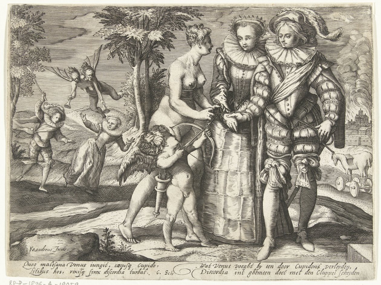 Venus, rakkaus ristiriidassa tekijältä Gillis van Breen (attributed to)