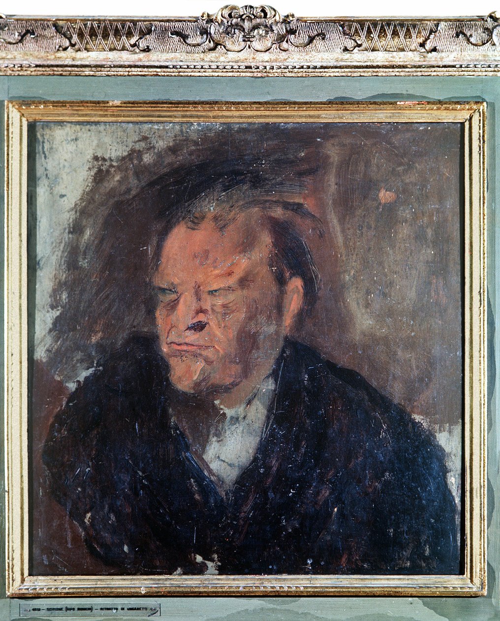 Italialaisen runoilijan Giuseppe Ungaretin (1888-1970) muotokuva. Gino Bonichin maalaus nimeltä Scipio (1904-1933) tekijältä Gino (1904 33) Bonichi