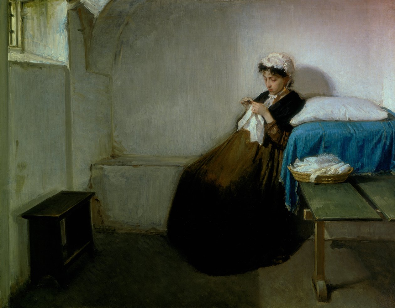 Luisa Sanfelice vankilassa, 1877 tekijältä Gioacchino Toma