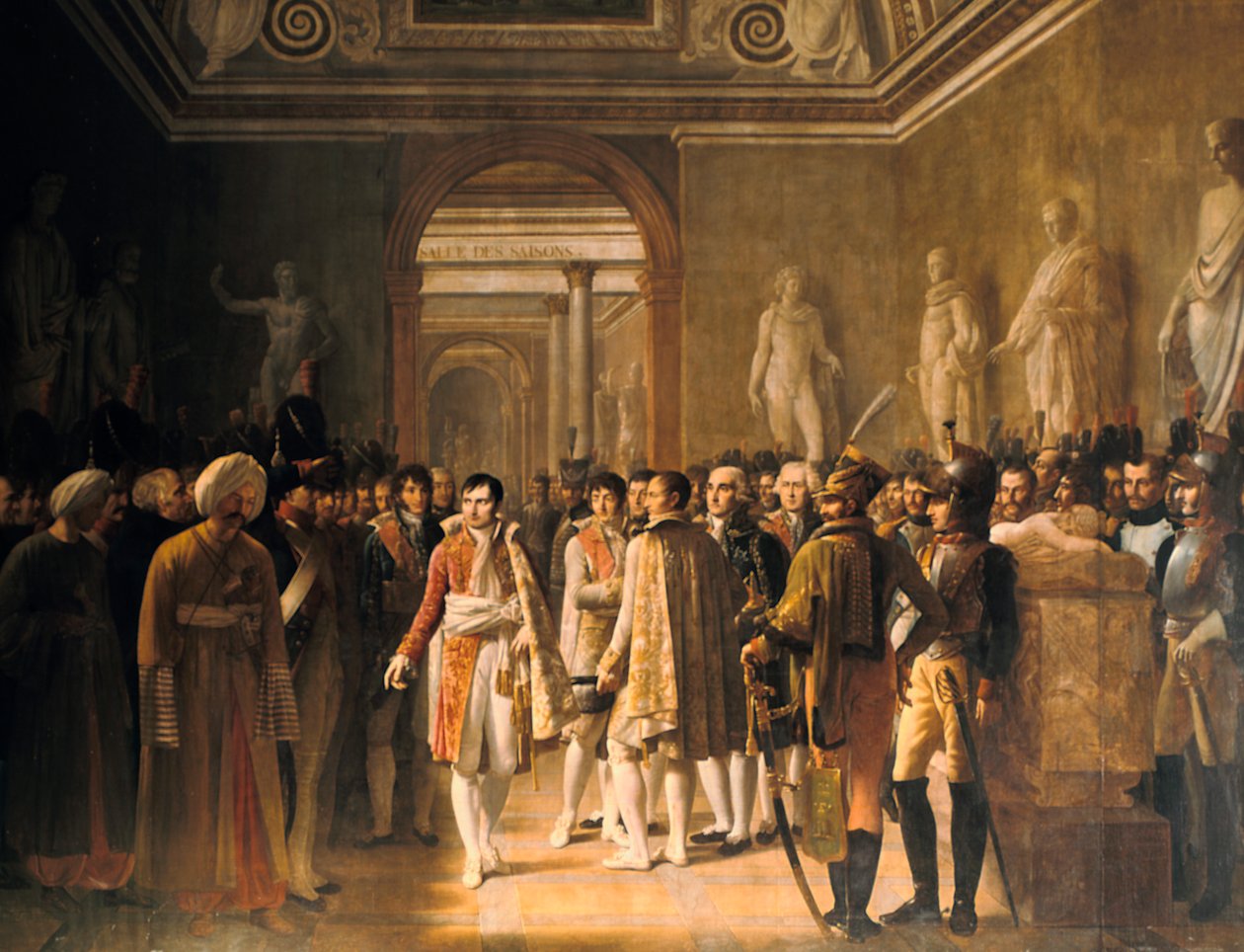 Napoleon vastaanottaa Louvressa armeijan edustajat..., 8. joulukuuta 1804, 1808 tekijältä Gioacchino Giuseppe Serangeli