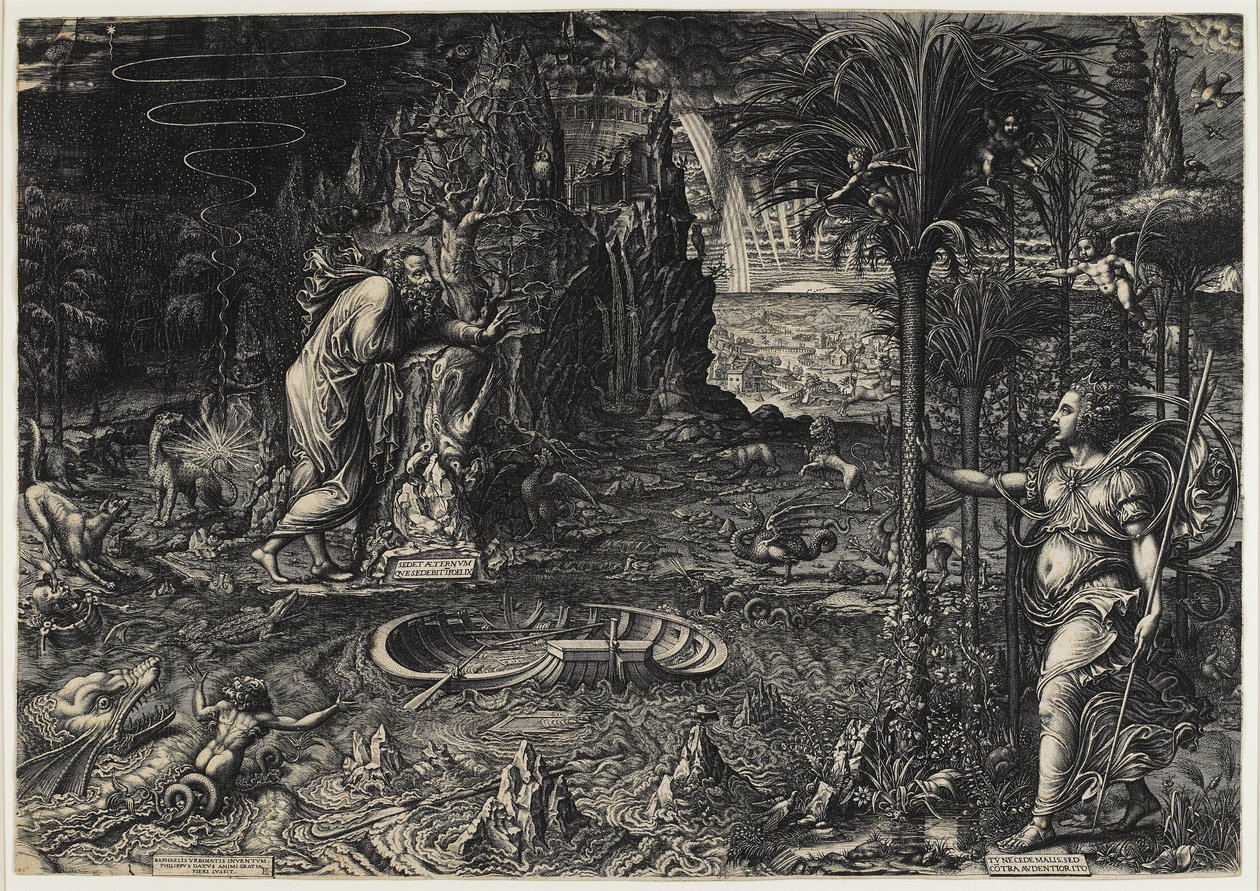 Elämän allegoria (Rafaelin unelma), 1561 tekijältä Giorgio Ghisi