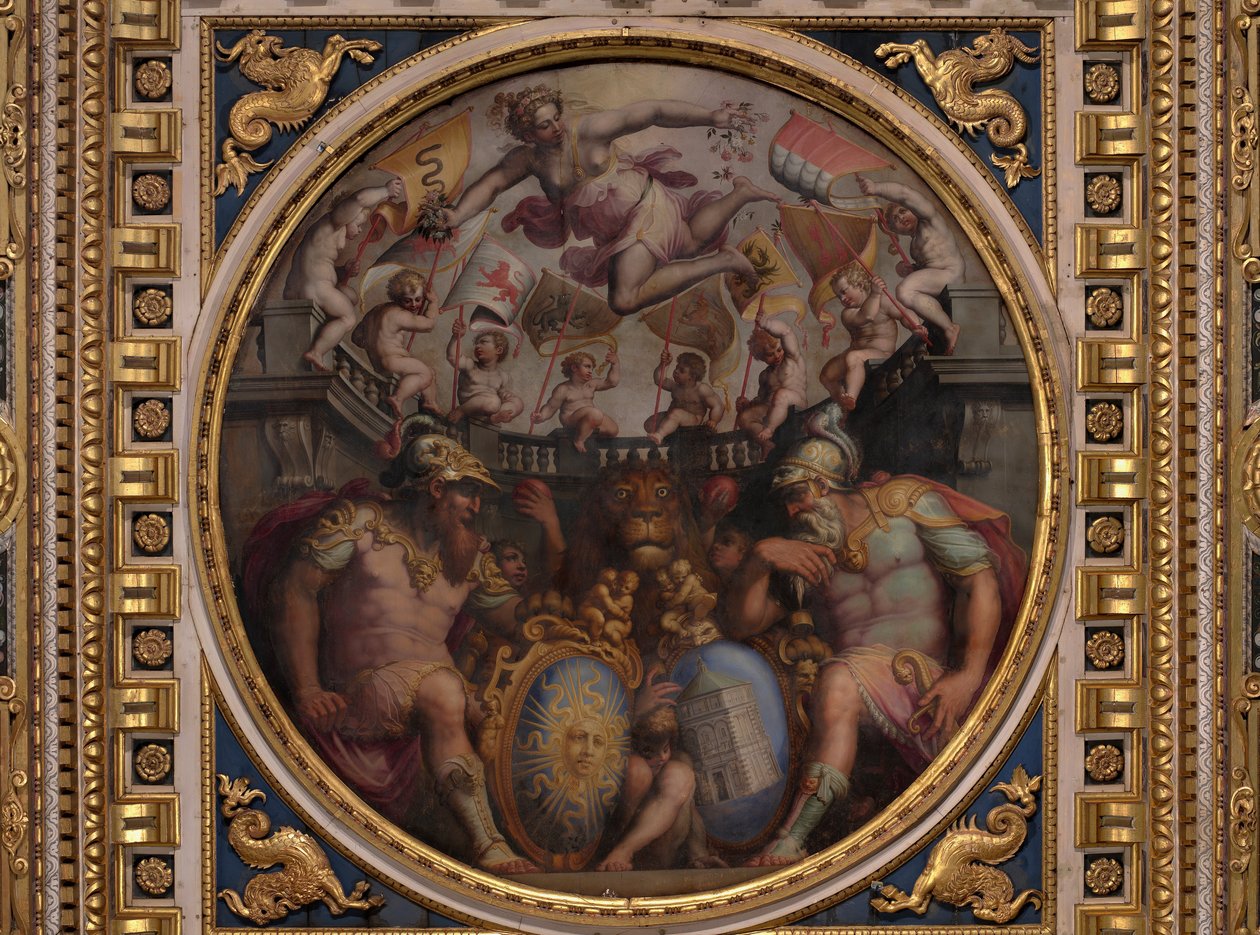 San Giovannin ja Santa Maria Novellan korttelien allegoria tekijältä Giorgio Vasari