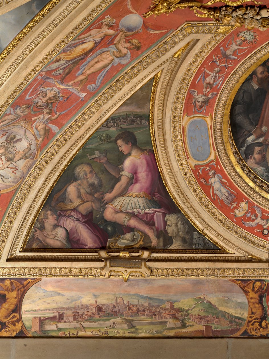Arezzon allegia; pohjaan, näkymä Firenzeen tekijältä Giorgio Vasari