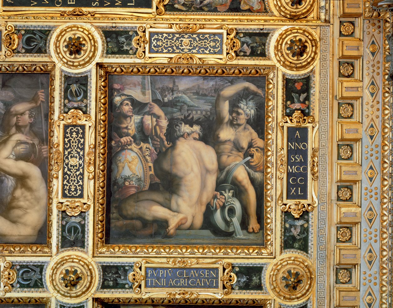 Casentinon alueen allegoria Salone dei Cinquecenton katosta, 1565 (paneeli) tekijältä Giorgio Vasari