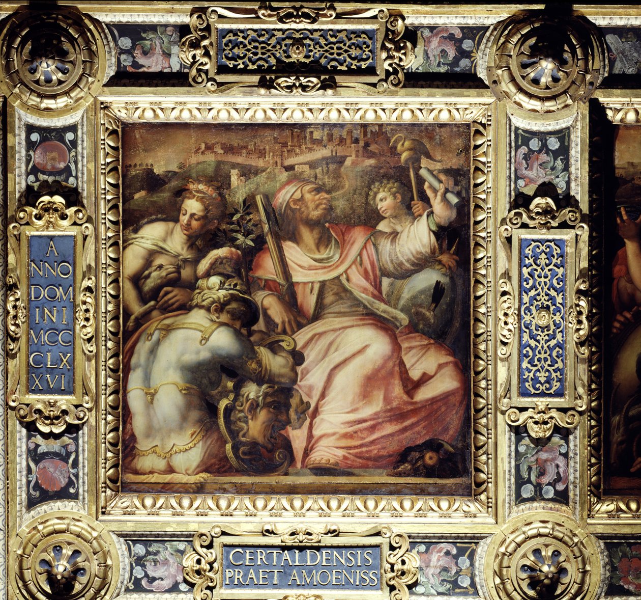 Certaldon kaupungin allegoria Salone dei Cinquecenton katosta, 1565 (paneeli) tekijältä Giorgio Vasari
