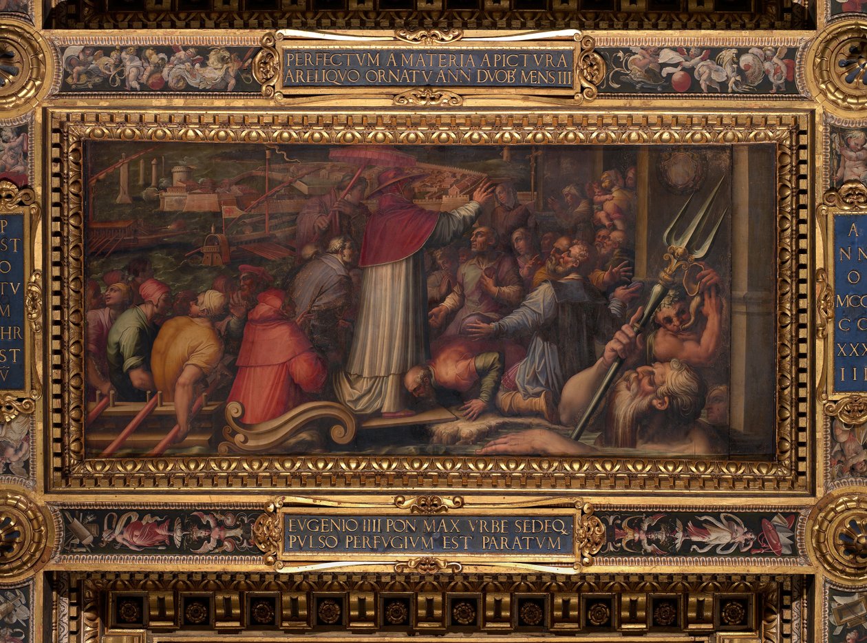 Eugenio IV lähtee Leghornista turvautumaan Firenzeen tekijältä Giorgio Vasari