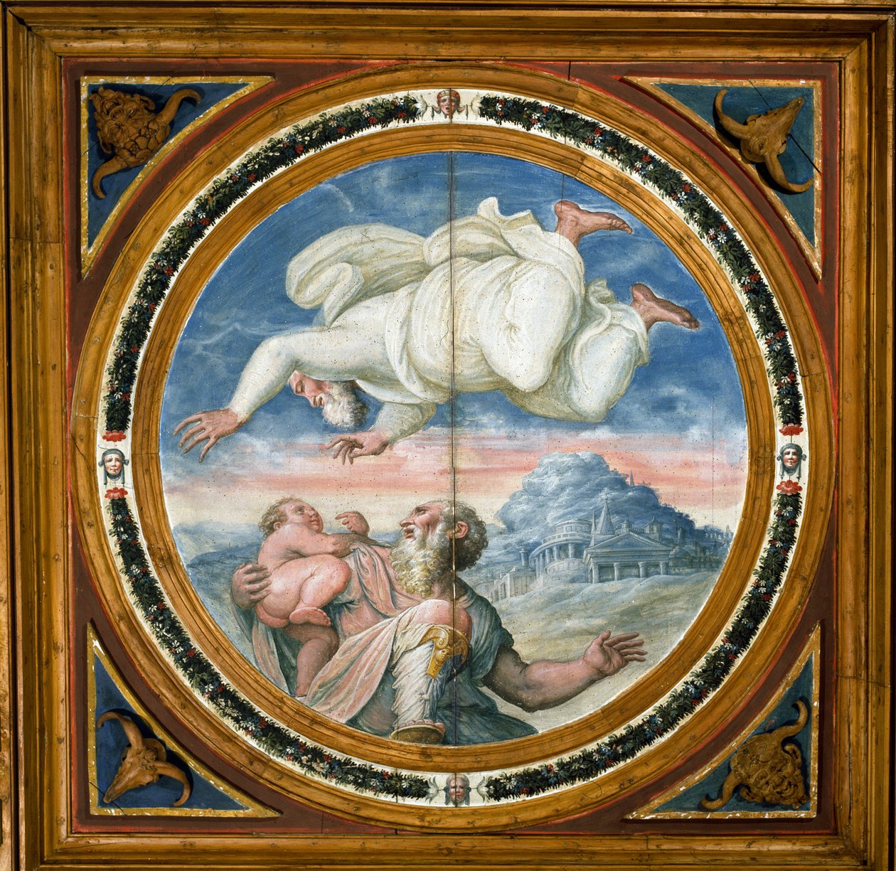 Jumala siunatkoon Abrahamia pojalla, Aabrahamin huone (hätätila) tekijältä Giorgio Vasari