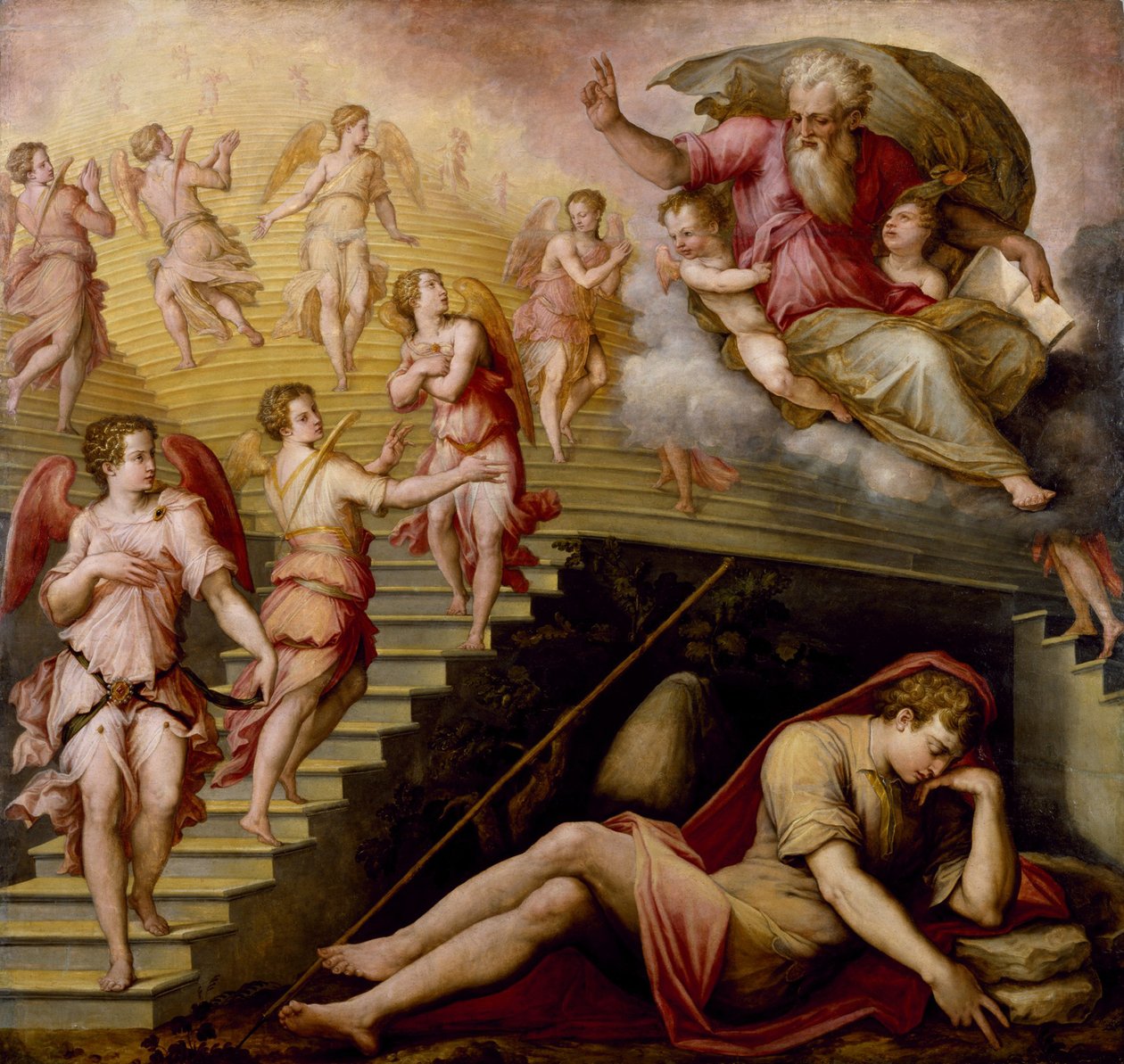 Jaakobin unelma, 1558 tekijältä Giorgio Vasari