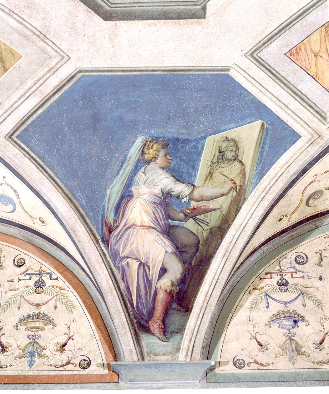 Maalaus, Neljä taidetta, Peduccio, Camera della Fama, 1542 tekijältä Giorgio Vasari