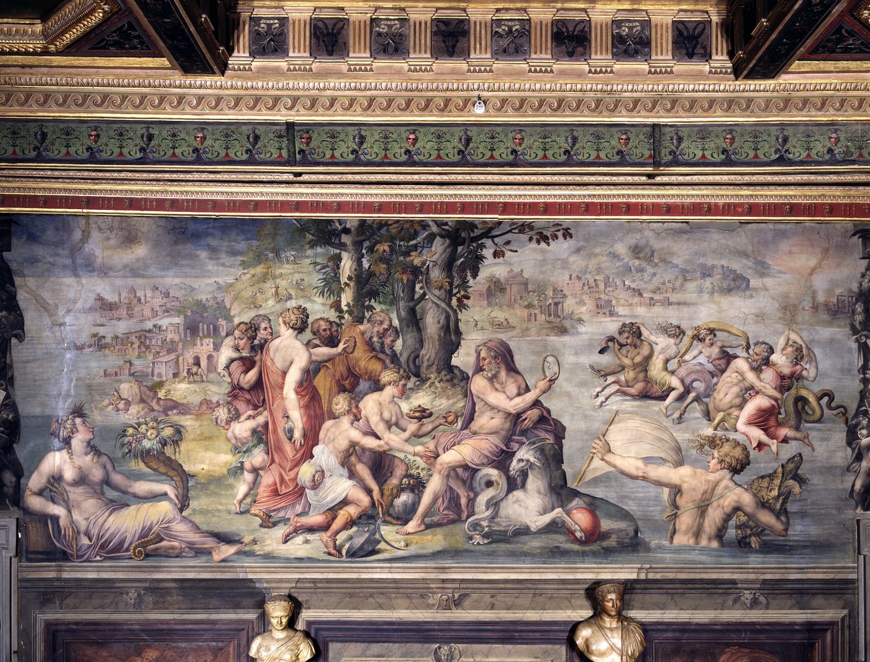 Ensimmäiset hedelmät maasta tarjottiin Saturnukselle tekijältä Giorgio Vasari