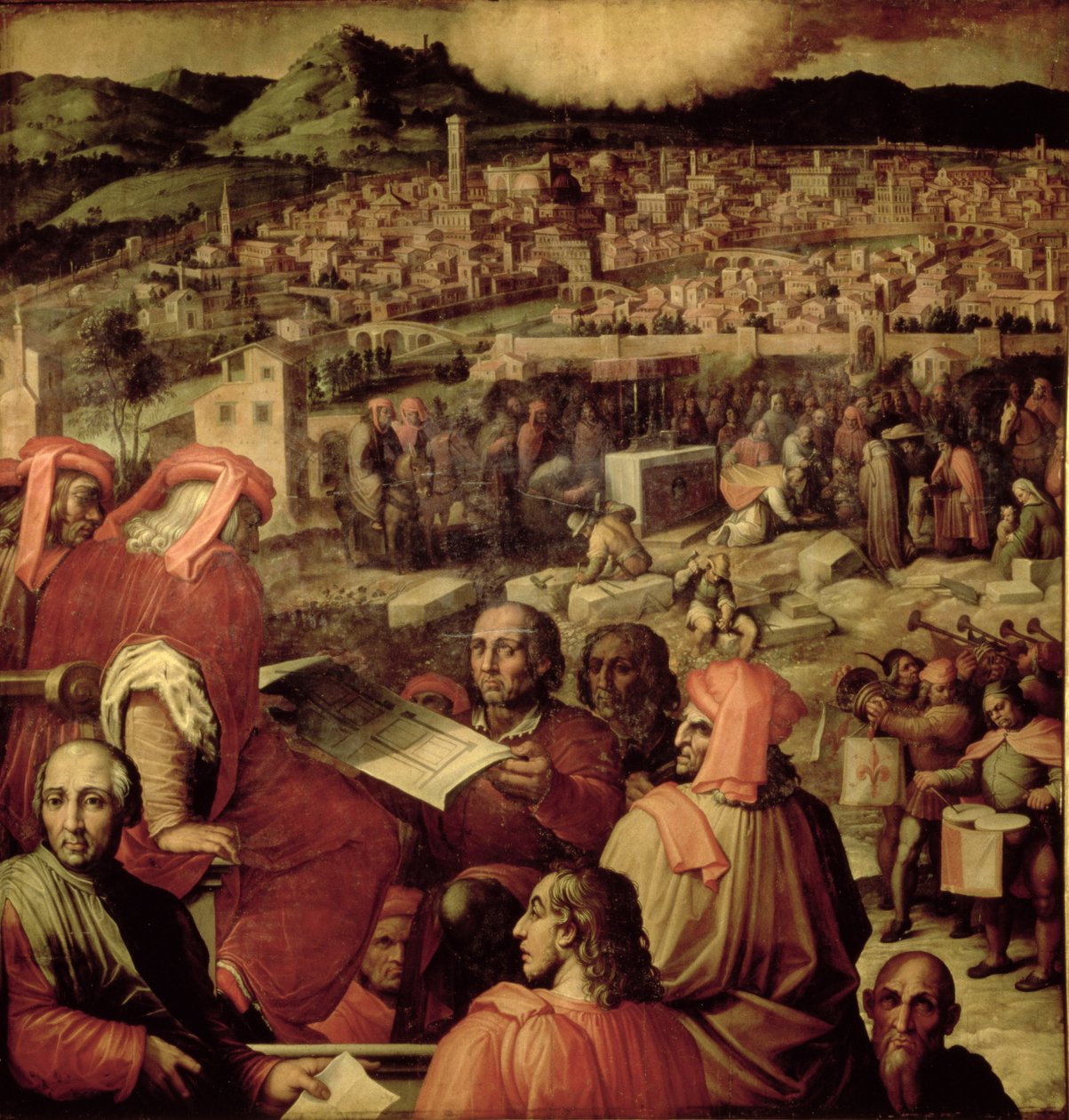 Firenzen laajennus Salone dei Cinquecenton katosta tekijältä Giorgio (and workshop) Vasari