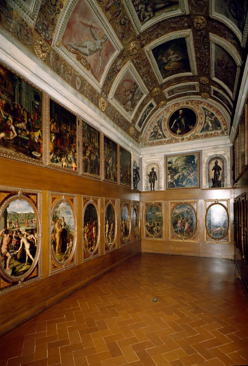 Näkymä Studiolo de Francesco I de Mediciin tekijältä Giorgio (and workshop) Vasari