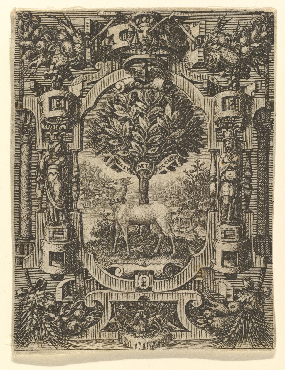 Lucrezia Gonzagan tunnus, ennen vuotta 1566. tekijältä Giorgio Ghisi