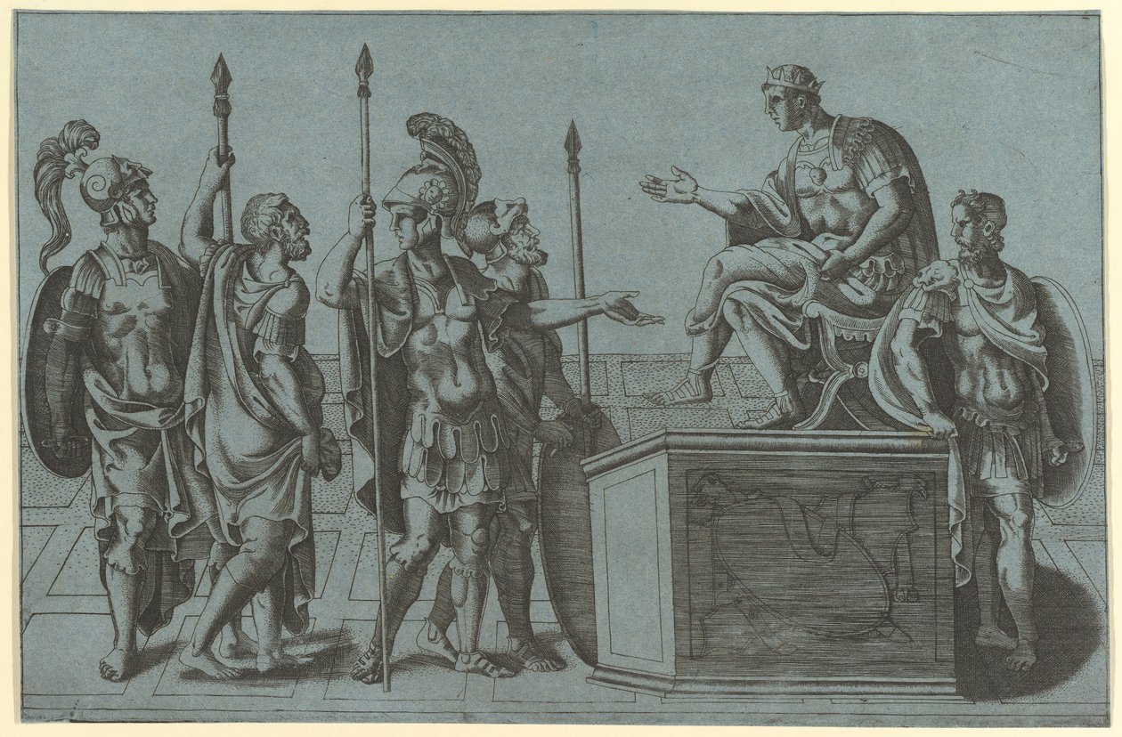 Roomalaiset sotilaat ennen keisaria, ennen vuotta 1540. tekijältä Giorgio Ghisi