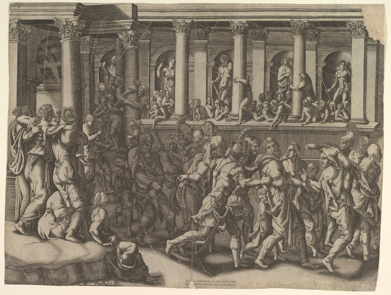 Vankien pilkkaaminen, n. 1540. tekijältä Giorgio Ghisi