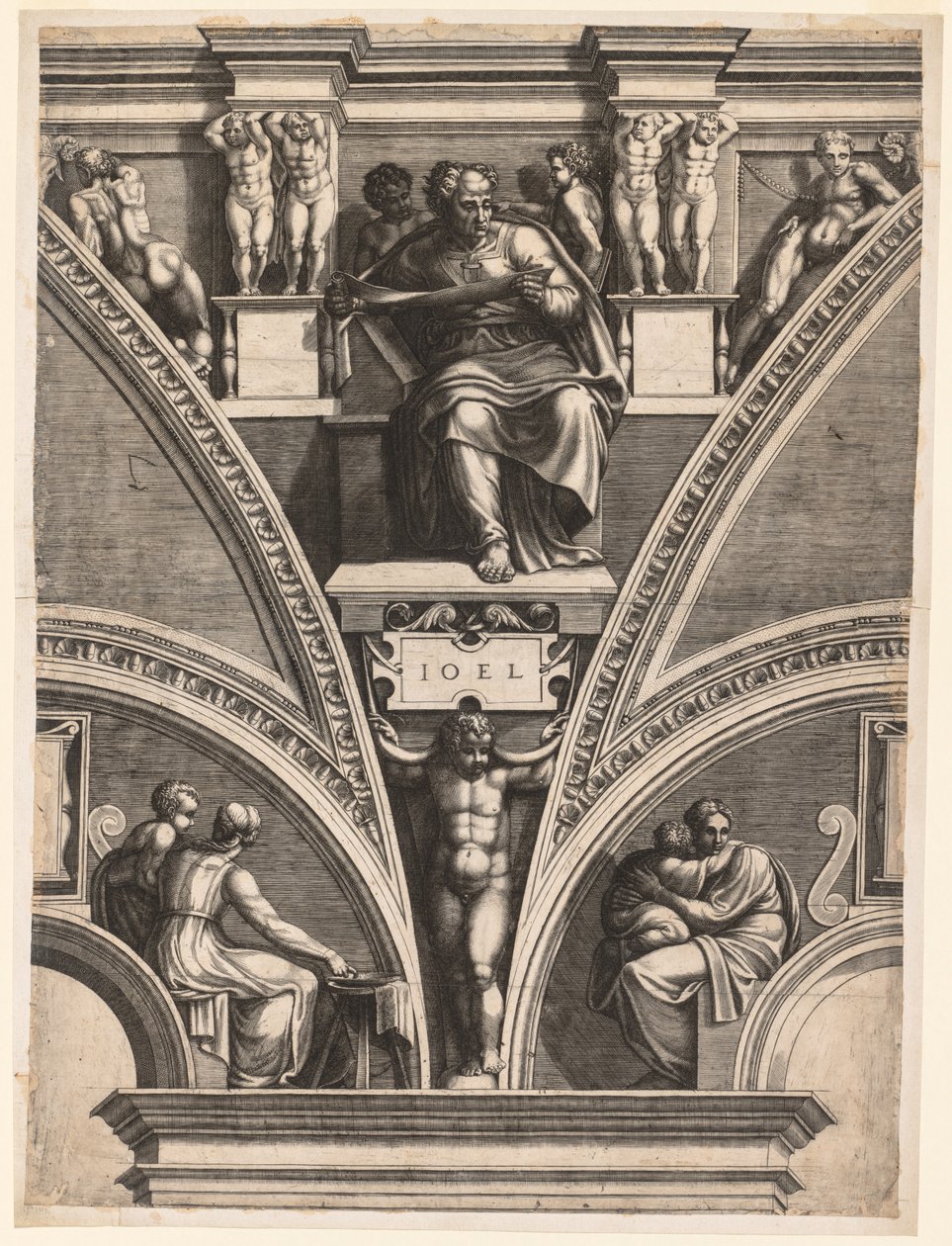 Profeetta Joel, 1570-luvun alku. tekijältä Giorgio Ghisi
