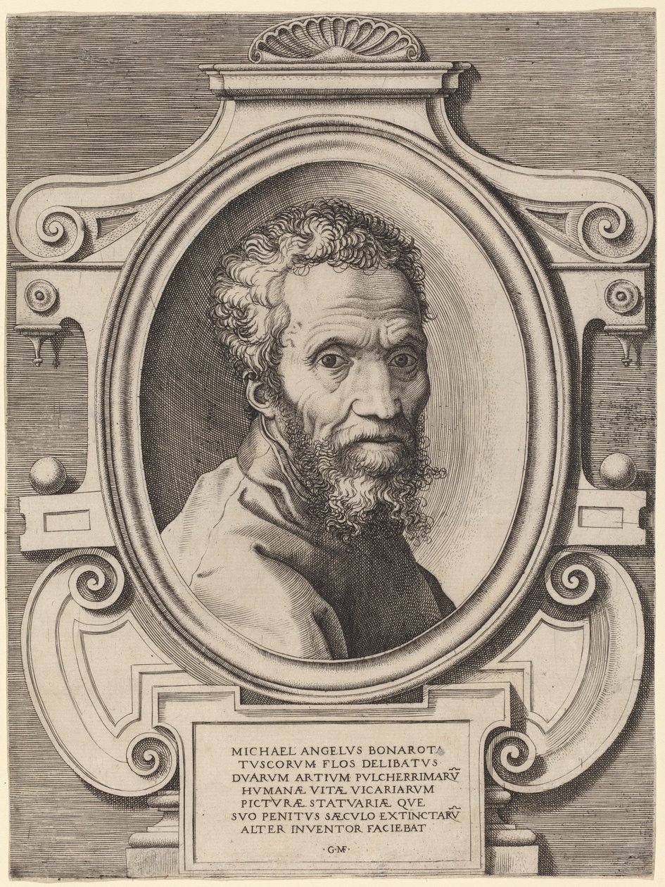 Miquel Àngel Buonarroti finlandès tekijältä Giorgio Ghisi, after Marcello Venusti