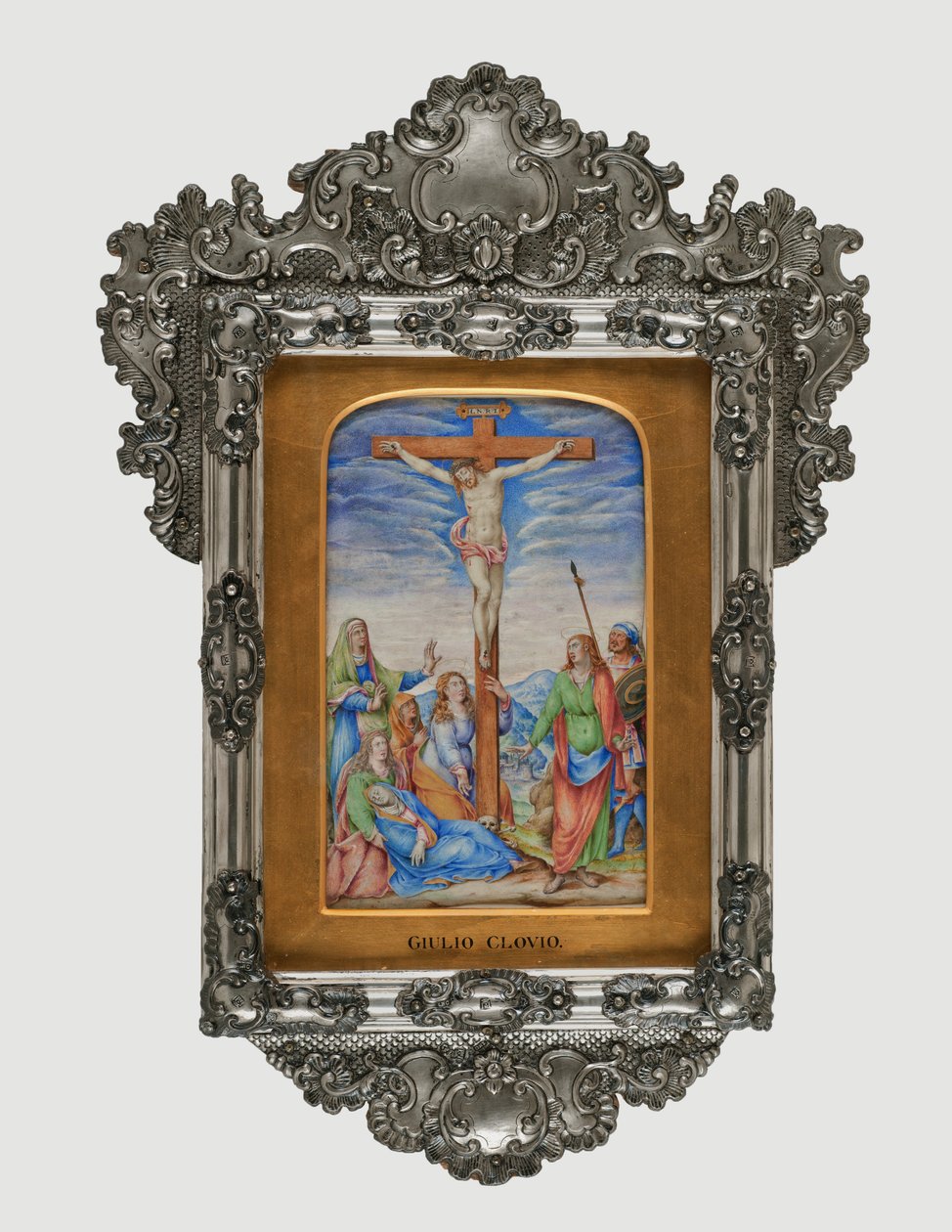 Ristiinnaulitseminen, n. 1572 (tempera pergamentilla) tekijältä Giorgio Giulio Clovio