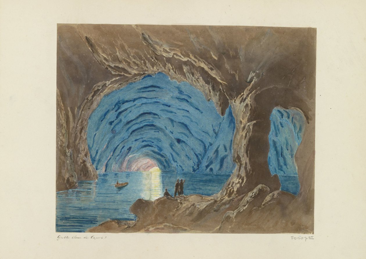 Sininen luola Caprilla Cave Blue de Capri! (otsikko esineessä) tekijältä Giorgio Sommer (attributed to)