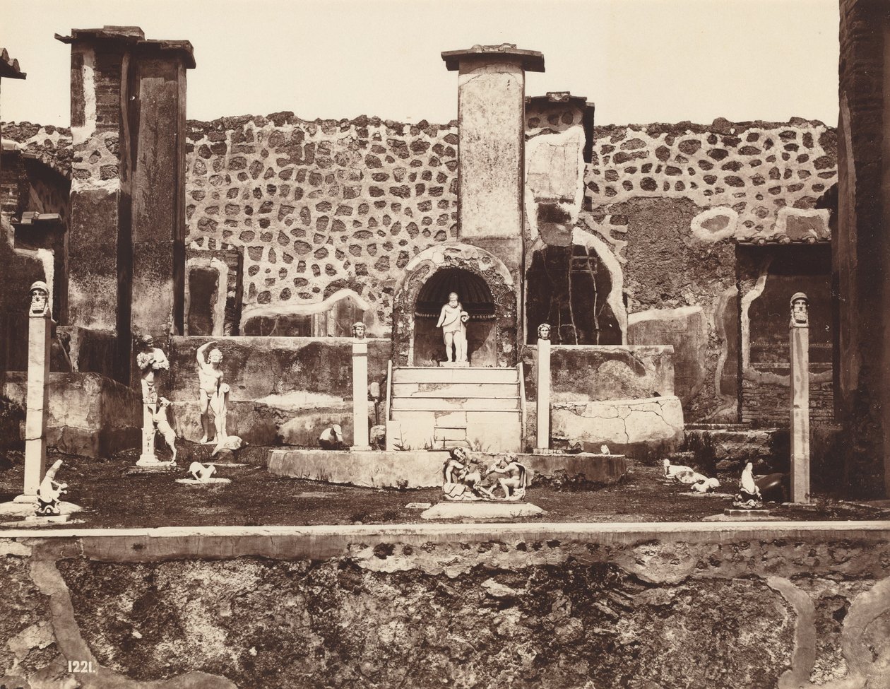 Marcus Lucretiuksen talo, Pompeji, noin 1870 (kuva). tekijältä Giorgio Sommer