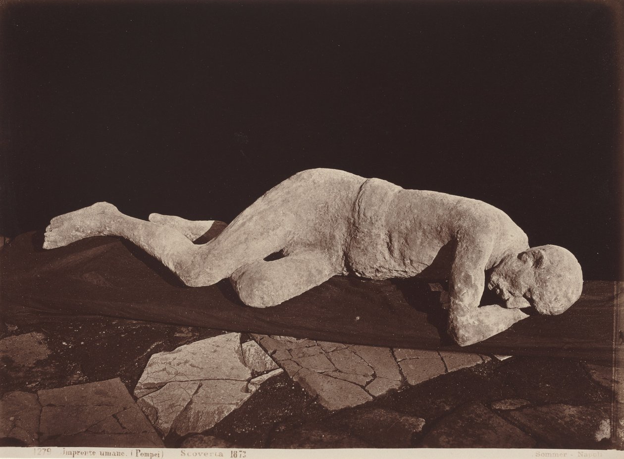 Ihmisen valettu, Pompeji,1873 (kuva) tekijältä Giorgio Sommer
