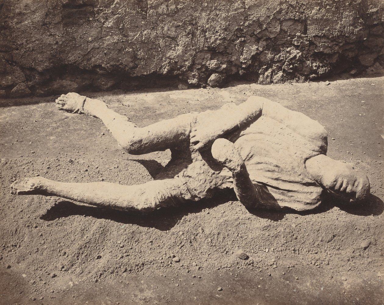Ihmisen valettu, Pompeji,1873 (kuva) tekijältä Giorgio Sommer