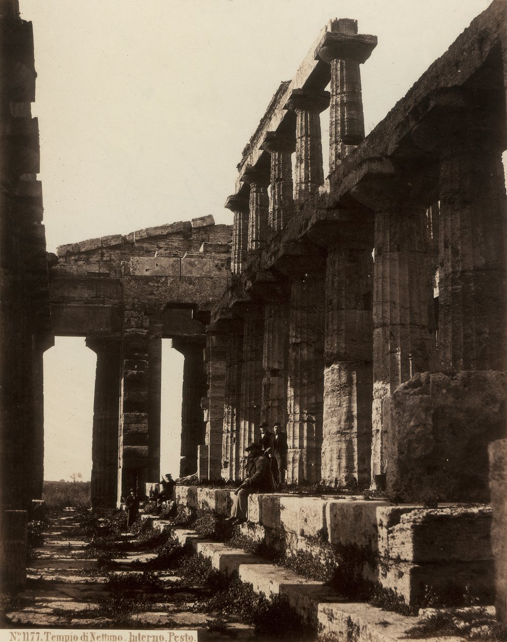 Neptunuksen temppelin rauniot Paestumissa tekijältä Giorgio Sommer