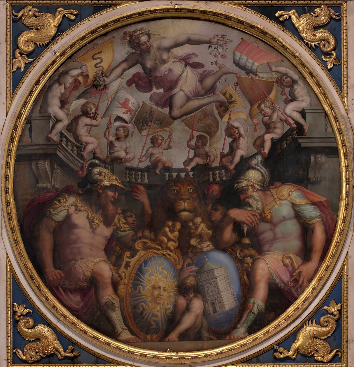 San Giovannin ja Santa Maria Novellan korttelien allegorioita, 1563-1565 tekijältä Giorgio Vasari