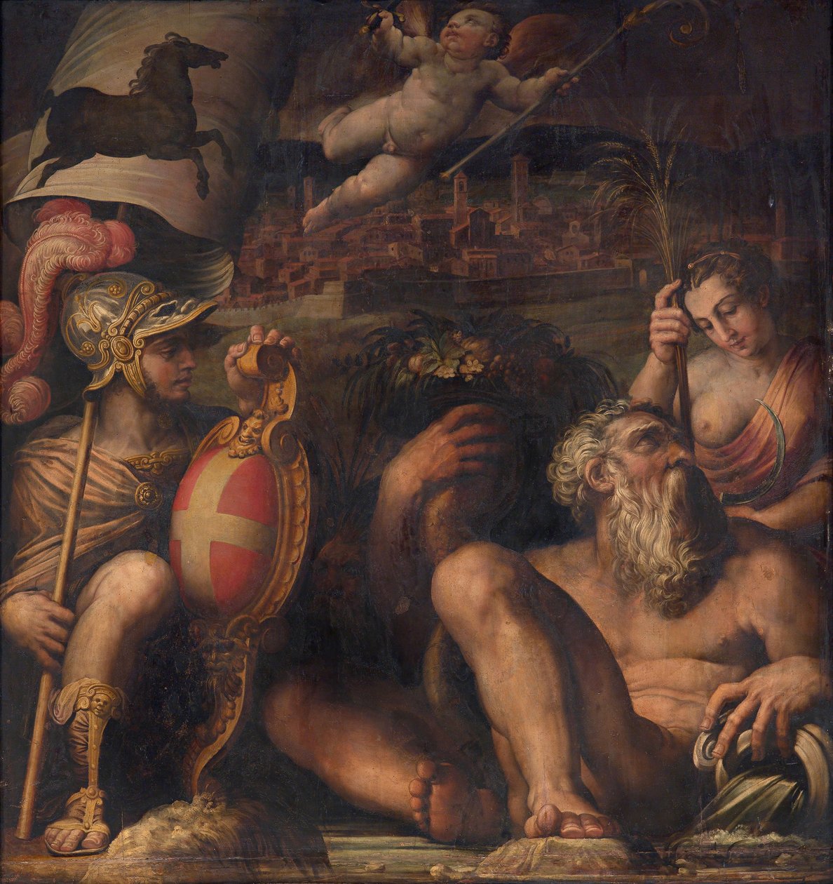 Arezzon allegoria, 1563-1565 tekijältä Giorgio Vasari