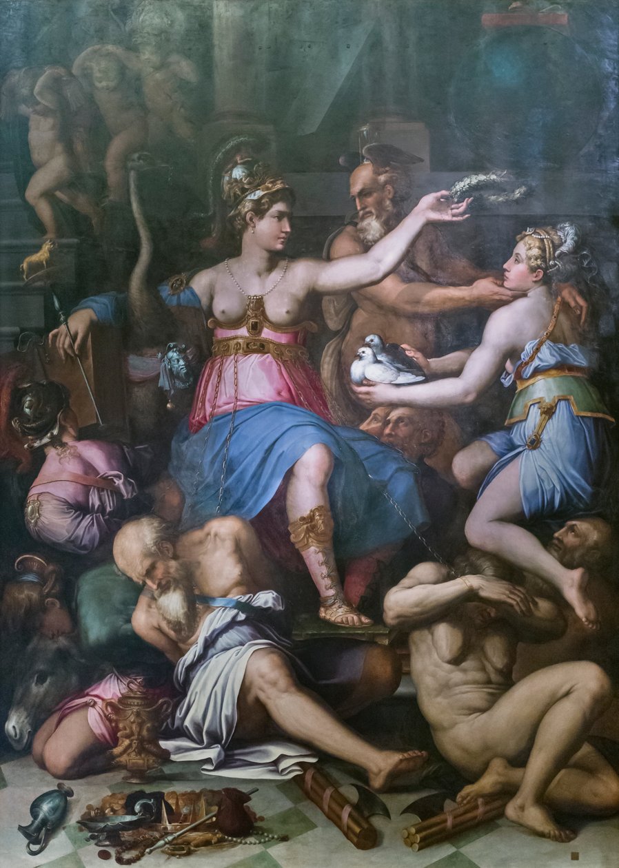 Oikeuden, totuuden ja paheiden vertauskuva tekijältä Giorgio Vasari