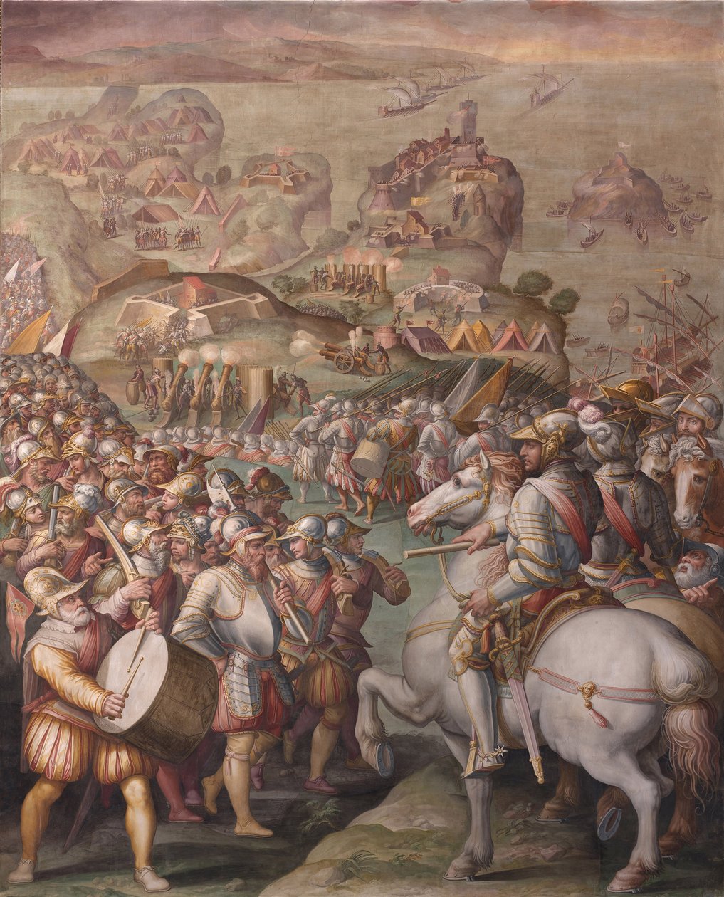 Porto Ercolen vangitseminen, 1568-1570 tekijältä Giorgio Vasari