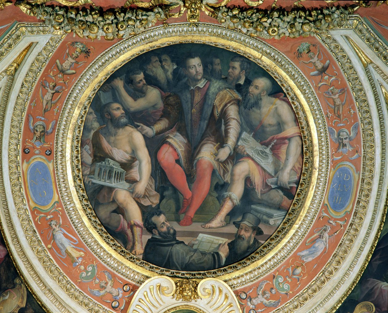 Cosimo I ja hänen taiteilijansa, Sala di Cosimo I:stä (katso myös 274607) tekijältä Giorgio Vasari