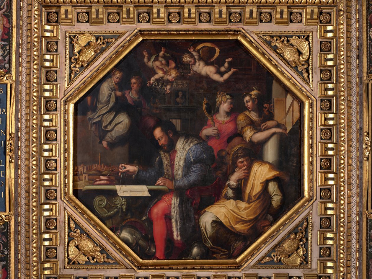 Cosimo tutkii Sienan valloitusta tekijältä Giorgio Vasari