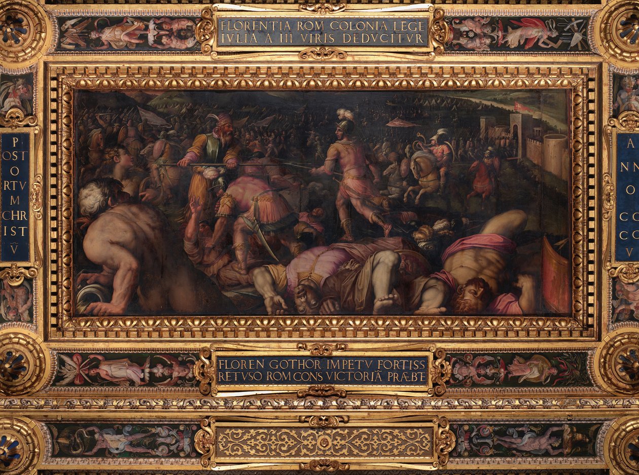 Radagasion tappio Fiesolen alapuolella tekijältä Giorgio Vasari