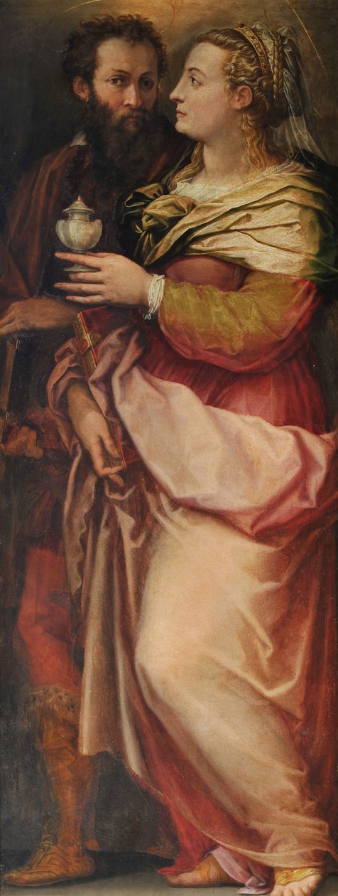 Giorgio Vasari vaimonsa Niccolosa Baccin kanssa, n. 1565 tekijältä Giorgio Vasari