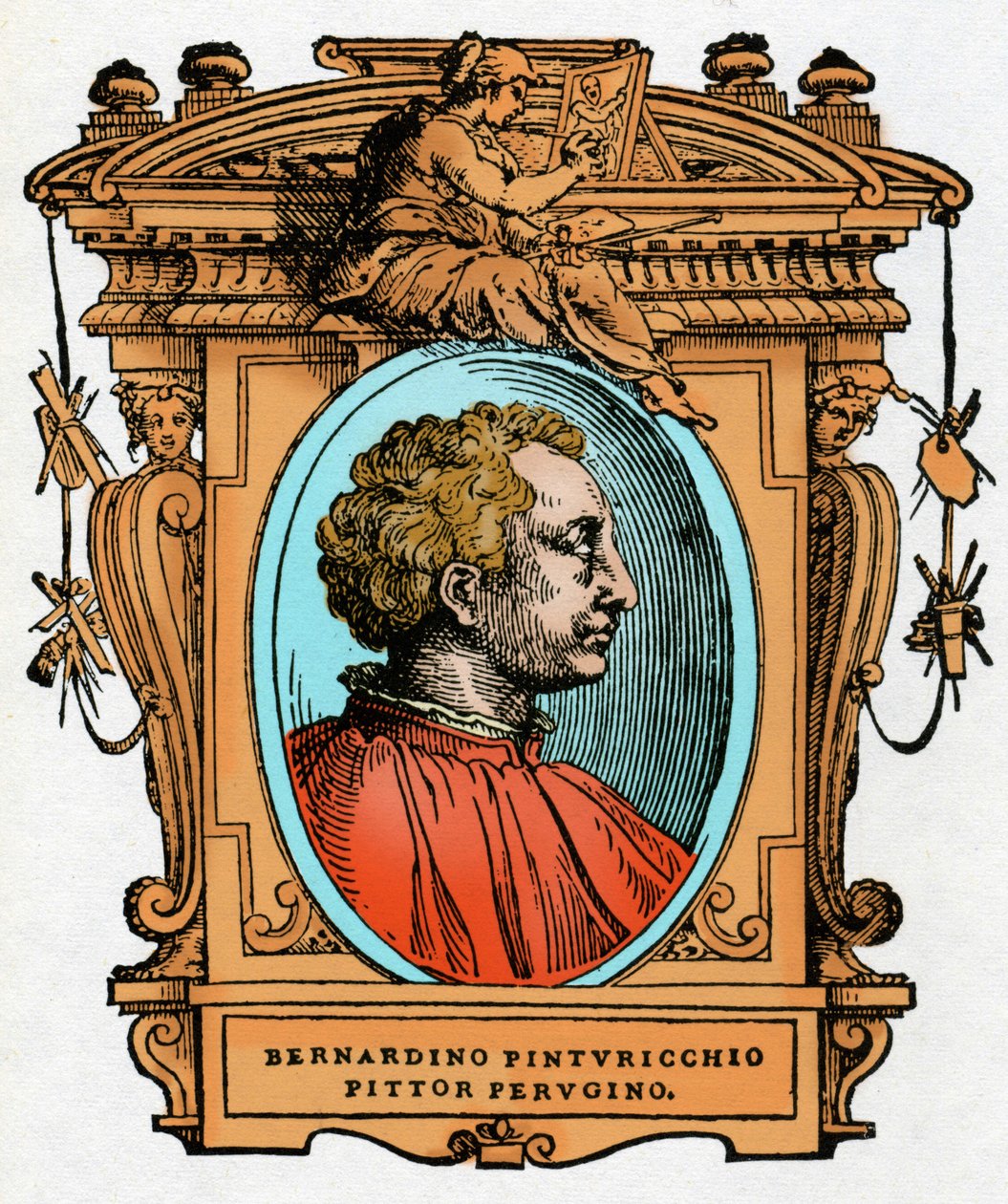 Pinturicchion muotokuva (Bernardino di Betto Bardi tekijältä Giorgio Vasari