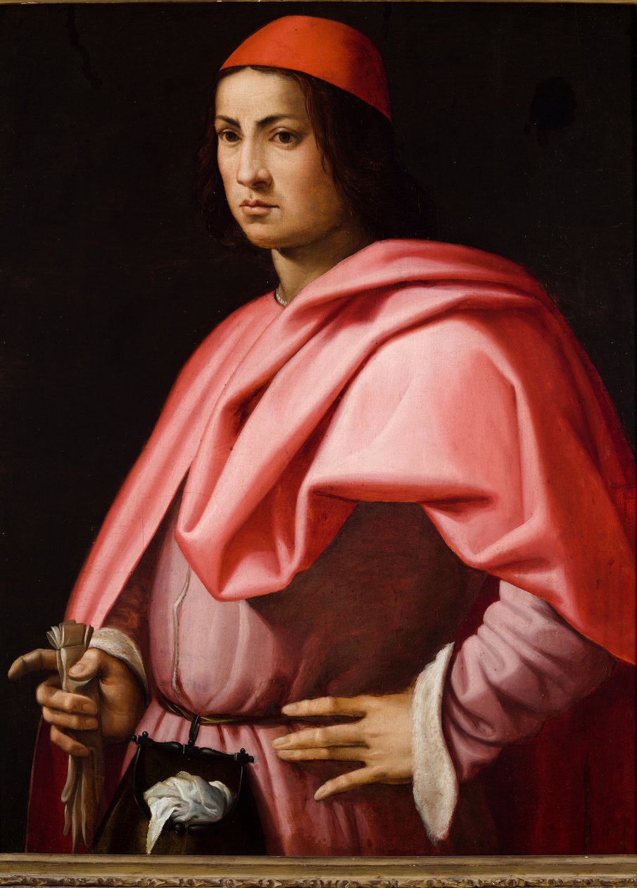 Firenzeläisen herrasmiehen muotokuva (öljy levylle (öljy poppelilevylle) tekijältä Giorgio Vasari